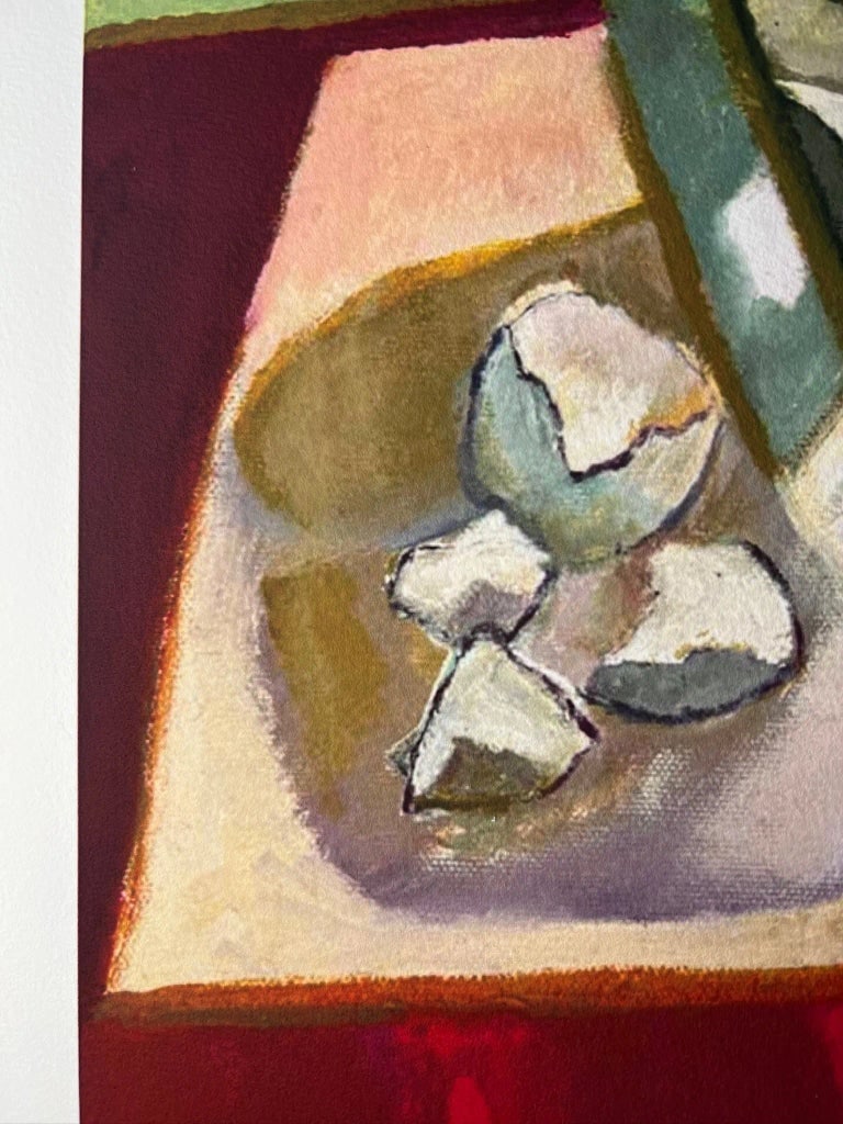 Morning Eggs Still Life Lithograph, Original Oil Painting by Jessica Leak, Framed - 2