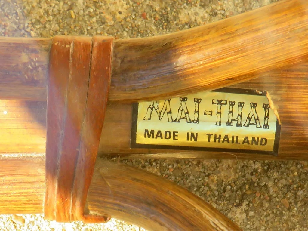 1970s Boho Chic Rattan / Bamboo & Glass Coffee Table - 3