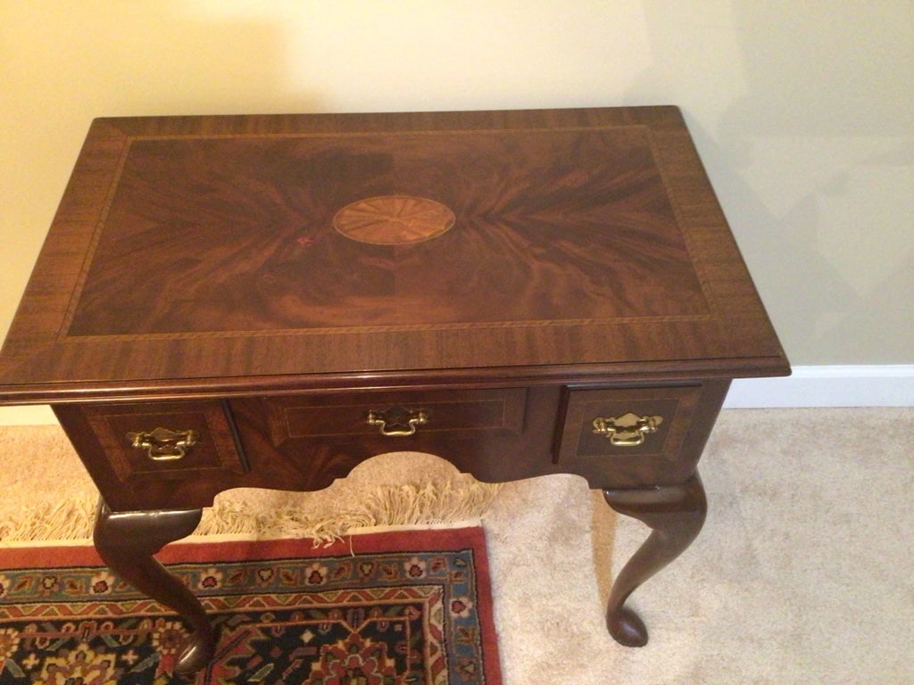 Late 20th Century Councill Craftsmen Inlaid Mahogany Lowboy - 11