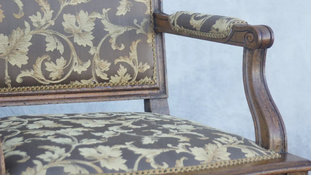 Early 20th Century French Vanity Bedroom Chair Newly Upholstered & Restored - 7