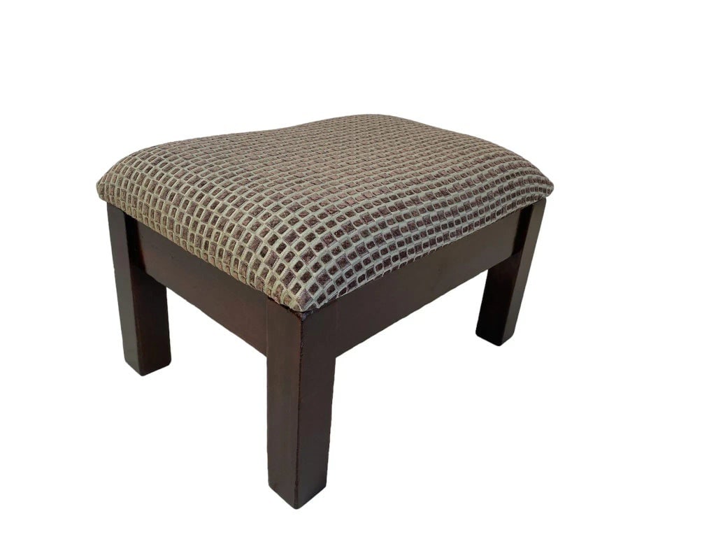 1915s Antique American Arts & Crafts Walnut Footstool - 2