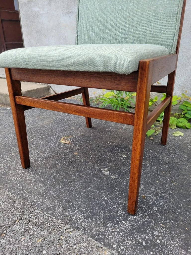 Pair of Mid 20th Century Teakwood Side Chairs with New Upholstery - 7