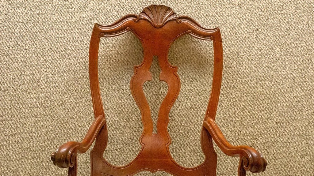 Pair of Mid 20th Century Walnut Italian Dining Room Chairs, Newly Upholstered & Restored - 4