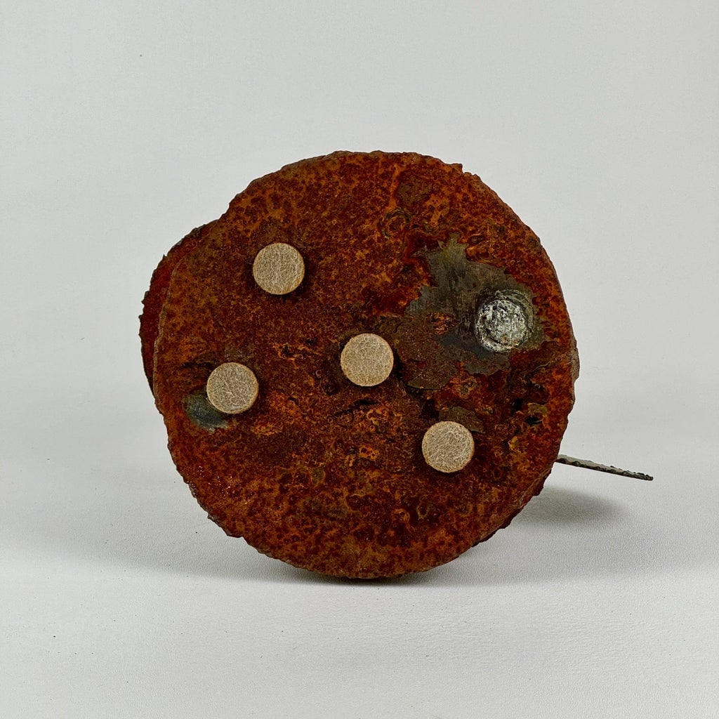 1960s Vintage Brutalist Hand Forged Sheet Metal Sculpture of Cactus, Signed - 9