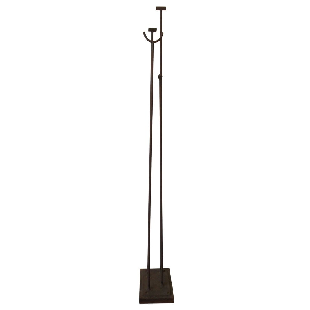 J. Jay McVicker Abstract Metal Welded Modern Art Sculpture, Circa 1960: This piece sat outside on Jay's covered front porch, poss. from the time of creation. It shows oxidation throughout, that has poss. Covered up a signature to base. The age, really adds to it's