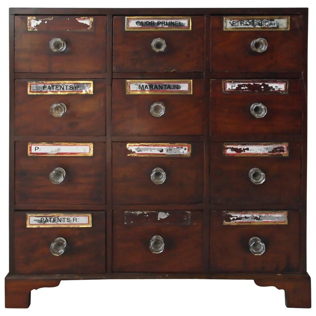 Federal Mahogany Footed Apothecary Chest - 11
