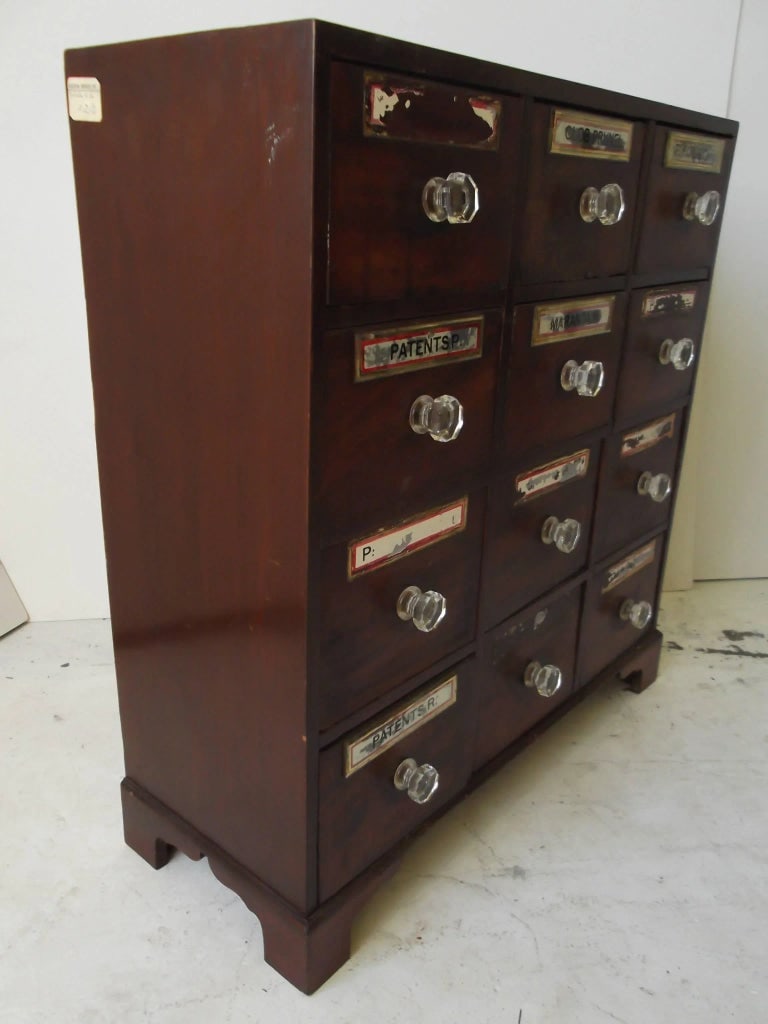 Federal Mahogany Footed Apothecary Chest - 2