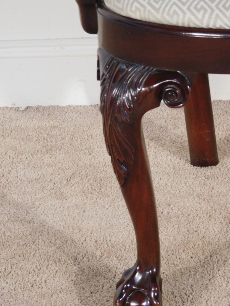 Kindel Winterthur Queen Anne Mahogany Cherry Shell Carved Arm Chair #1 - 5