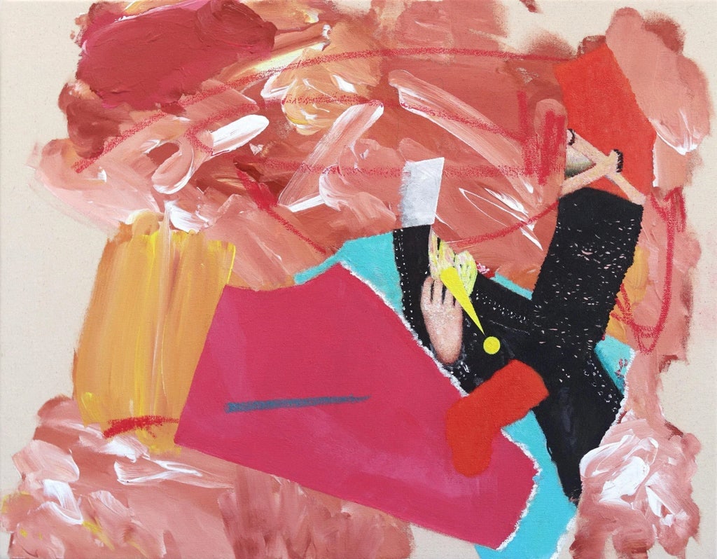 Original Acrylic Painting on Canvas "Artist Palette/ Leather Jacket" Original Artwork by Brandon Neh - 10