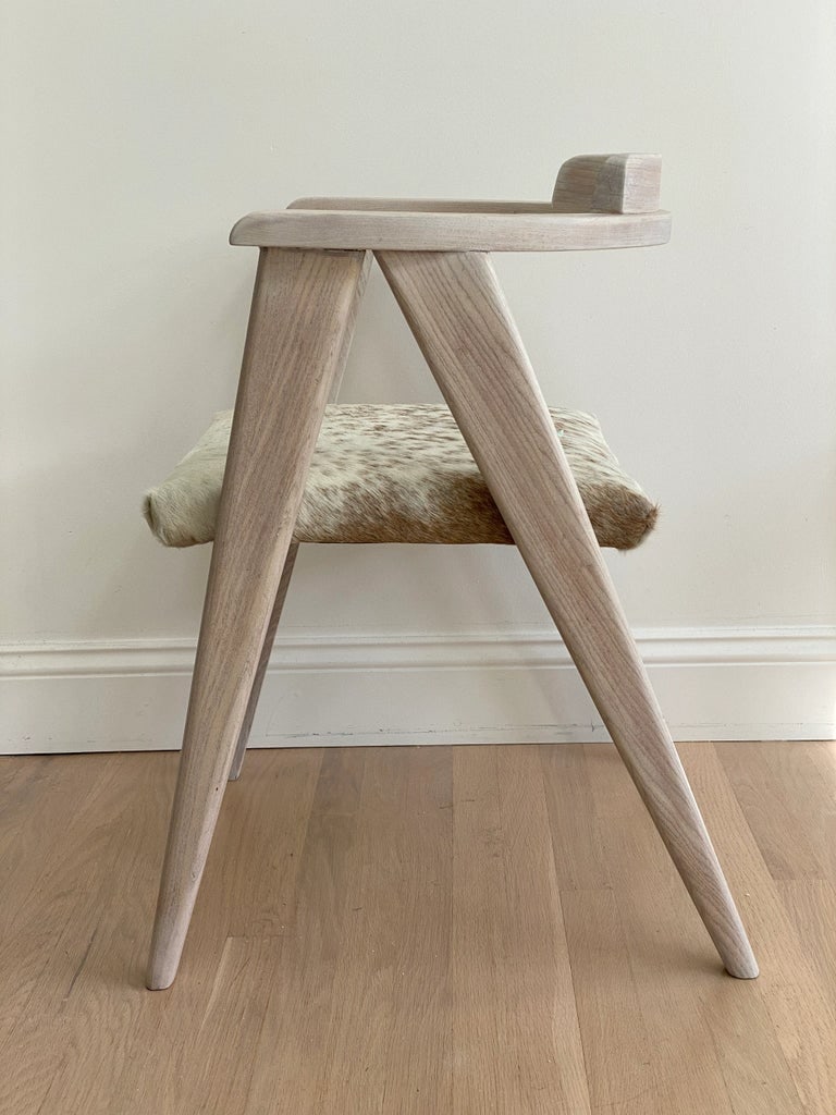1950's Whitewashed Compass Chair - 2