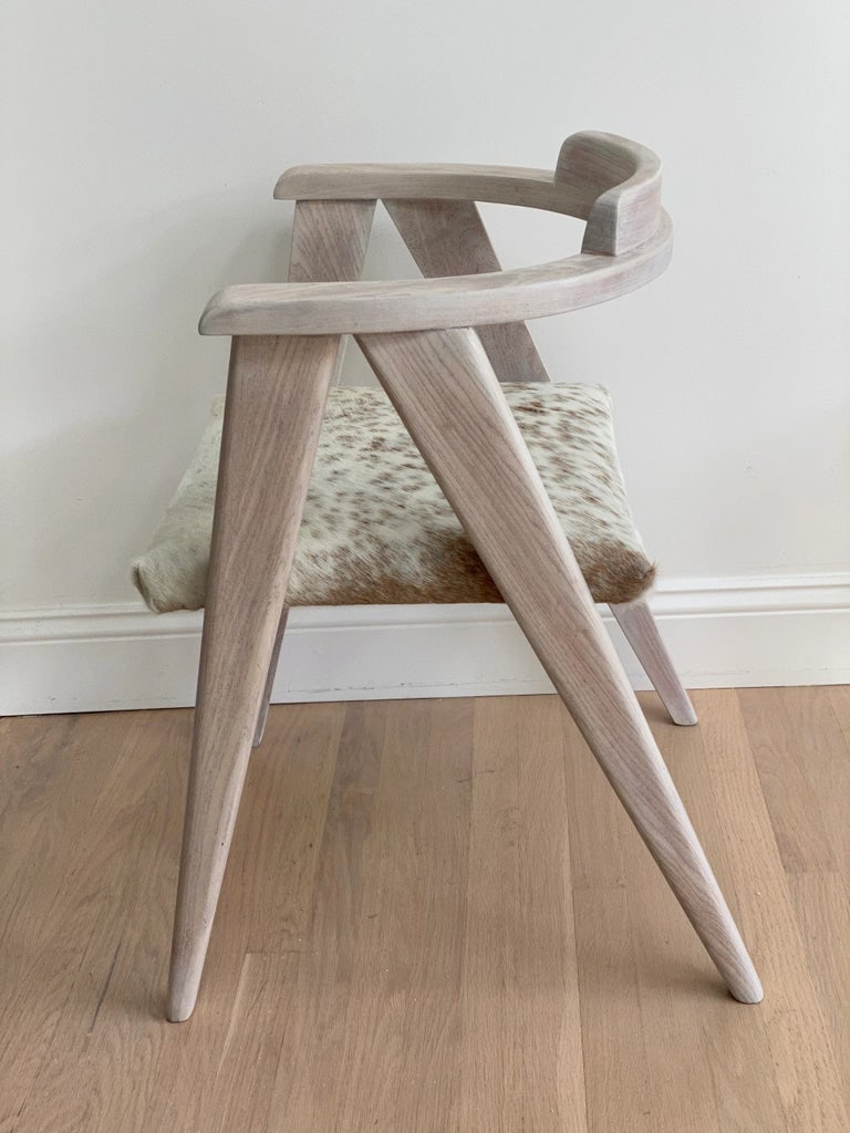 1950's Whitewashed Compass Chair - 3