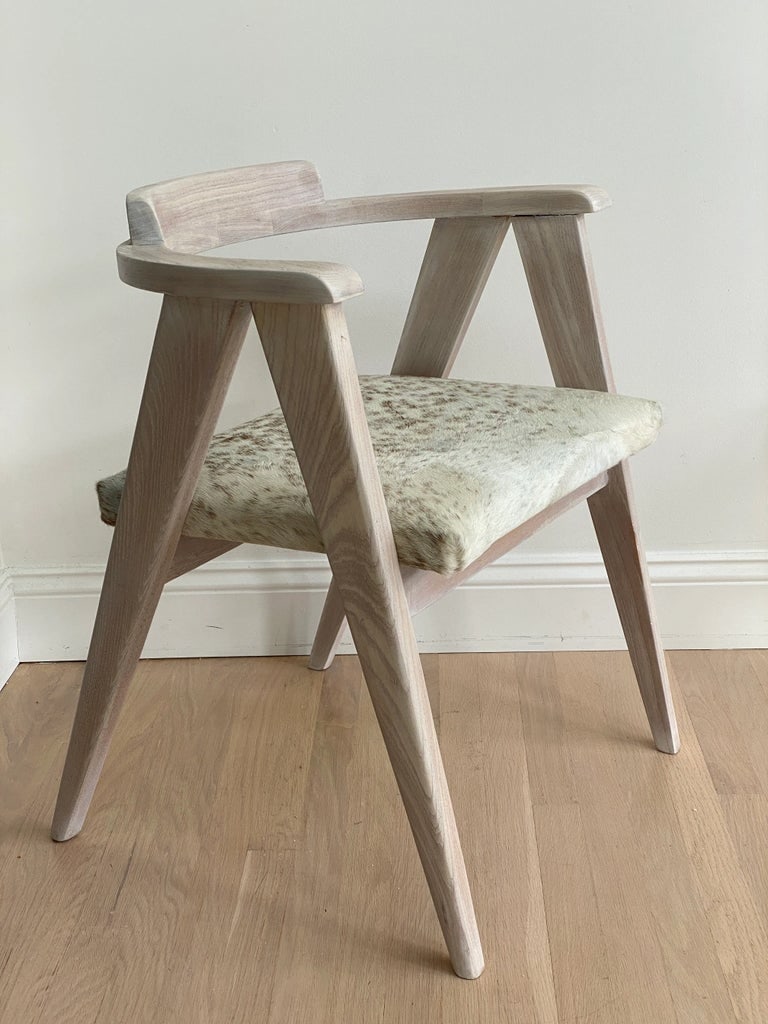1950's Whitewashed Compass Chair - 7