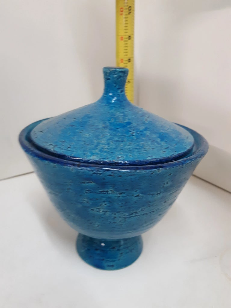 1960s Bitossi Vases Rimini Blue Flowers - a Pair - 7