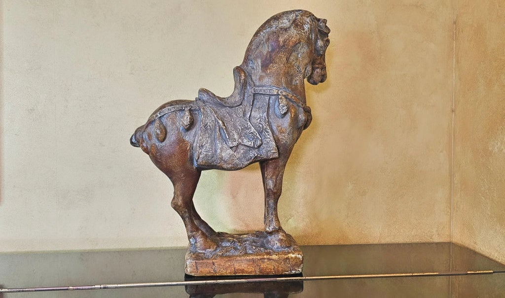 Attila Tivadar's Cast Stone Horse Sculpture, Original Repro of the Artist Marked #An1 - 2