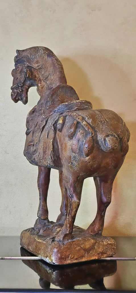 Attila Tivadar's Cast Stone Horse Sculpture, Original Repro of the Artist Marked #An1 - 3