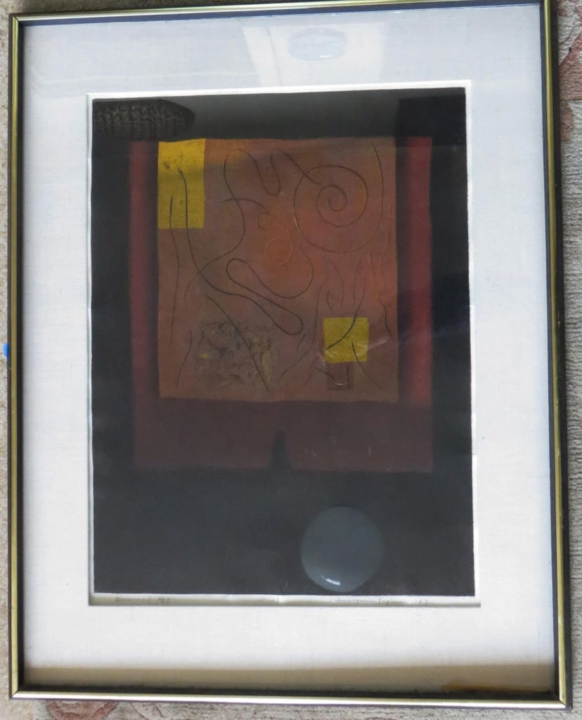 Hiroyuki Tajima Abstract Japanese Woodblock Print "Almanac E" - 7
