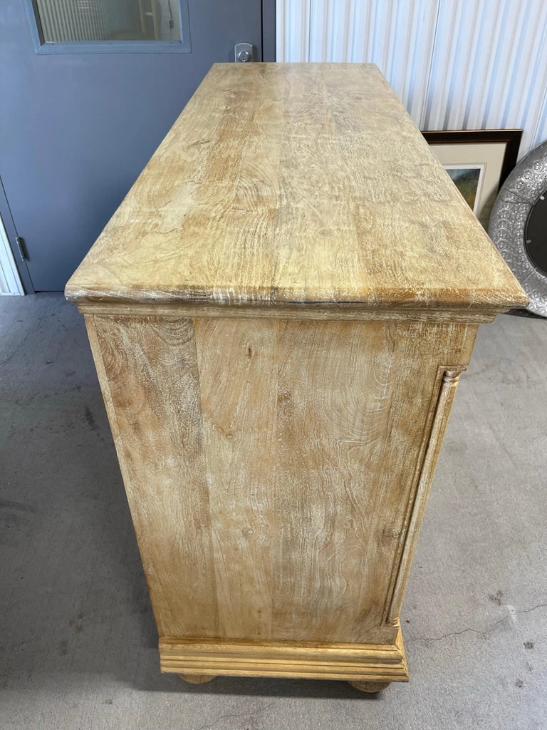 Yellow Washed Pine Two-Door Color Console or Credenza, 21st Century - 3