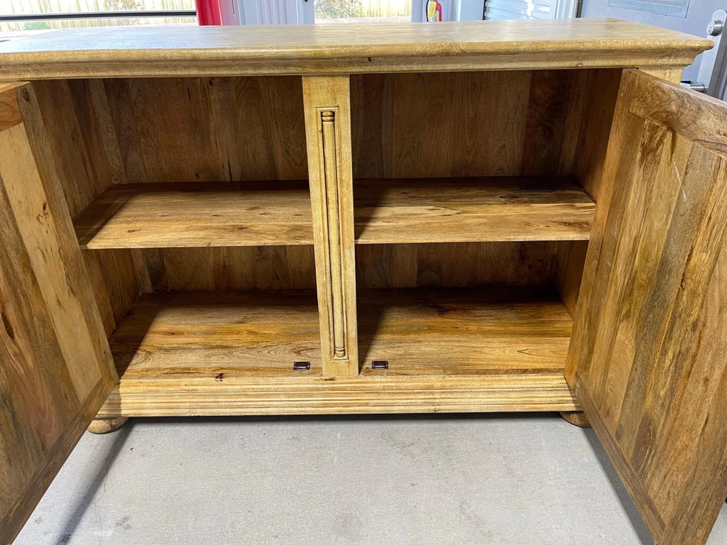 Yellow Washed Pine Two-Door Color Console or Credenza, 21st Century - 7