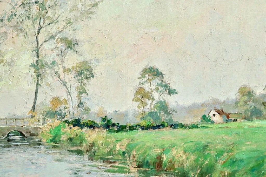 'Watermill on a River' Oil Paul Emile Lecomte (1877 - 1950) Hammer to $25,000 - 7