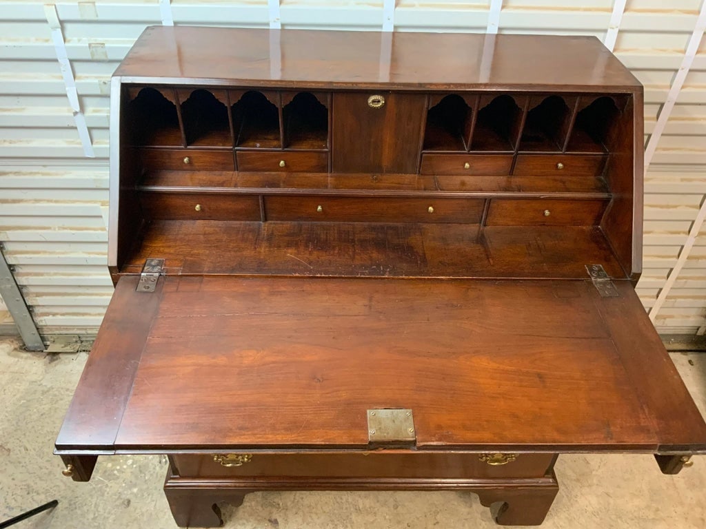 Cherry Chippendale Slant Front Desk - 4