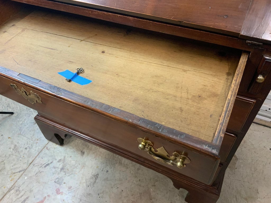 Cherry Chippendale Slant Front Desk - 6