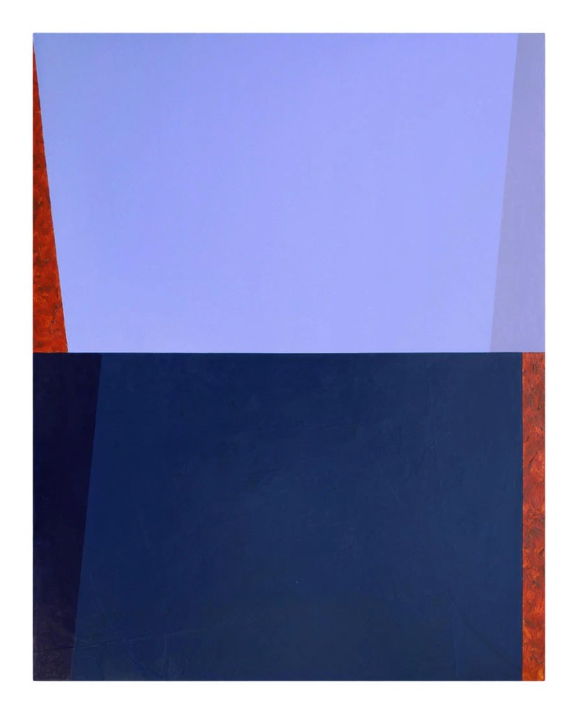 Macyn Bolt "Shadow Boxer (D.1)", Painting: Acrylic on canvas Edition: Unique, Unframed. The Shadow Boxer and skipsteppaintings grow out of an interest in the paradox of spatial comprehension found in abstract painting.As with the shadow