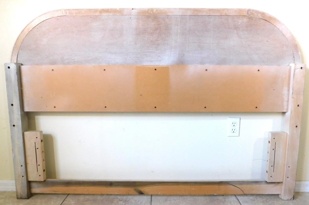 Late 20th Century Vintage Wave Pencil Reed Rattan Queen Size Headboard - 5