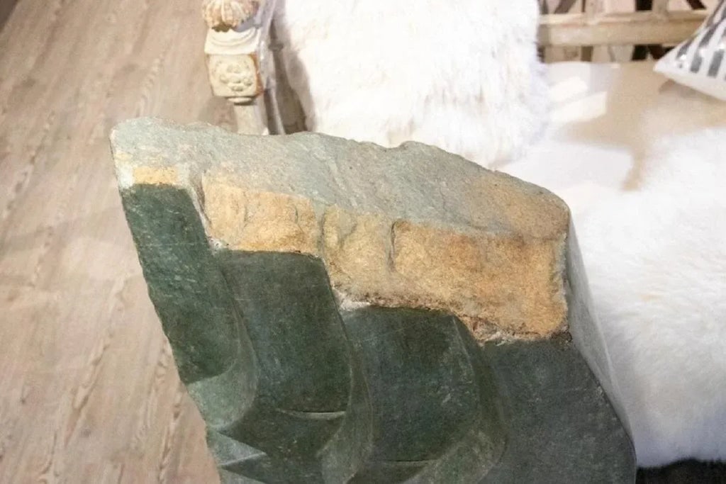 20th Century Abstract Modernist Stone Sculpture of Three Faces in Profile - 3