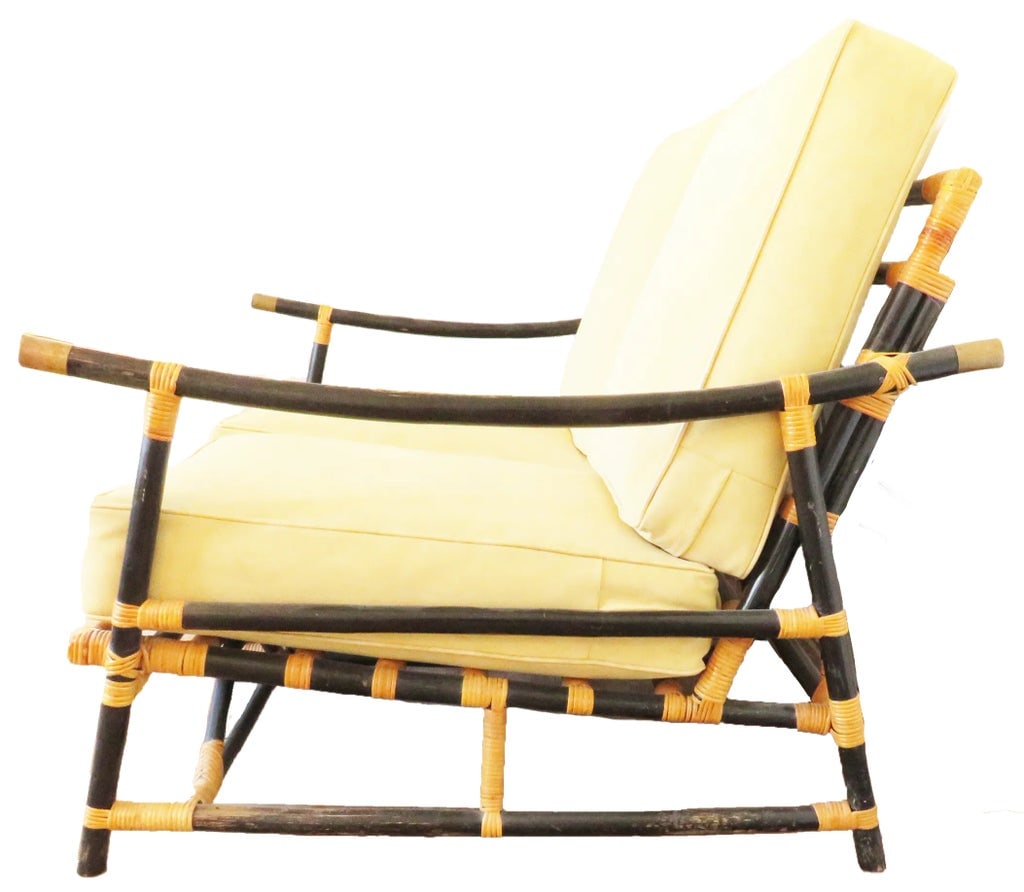 1950s Natural Bamboo / Rattan 3-Seat Sectional Sofa in the Style of John Wisner for Ficks Reed - 6
