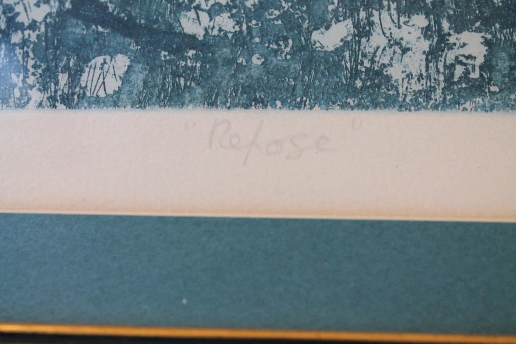 Mary Vickers "Repose" Signed and Numbered Nude Lithograph - 7