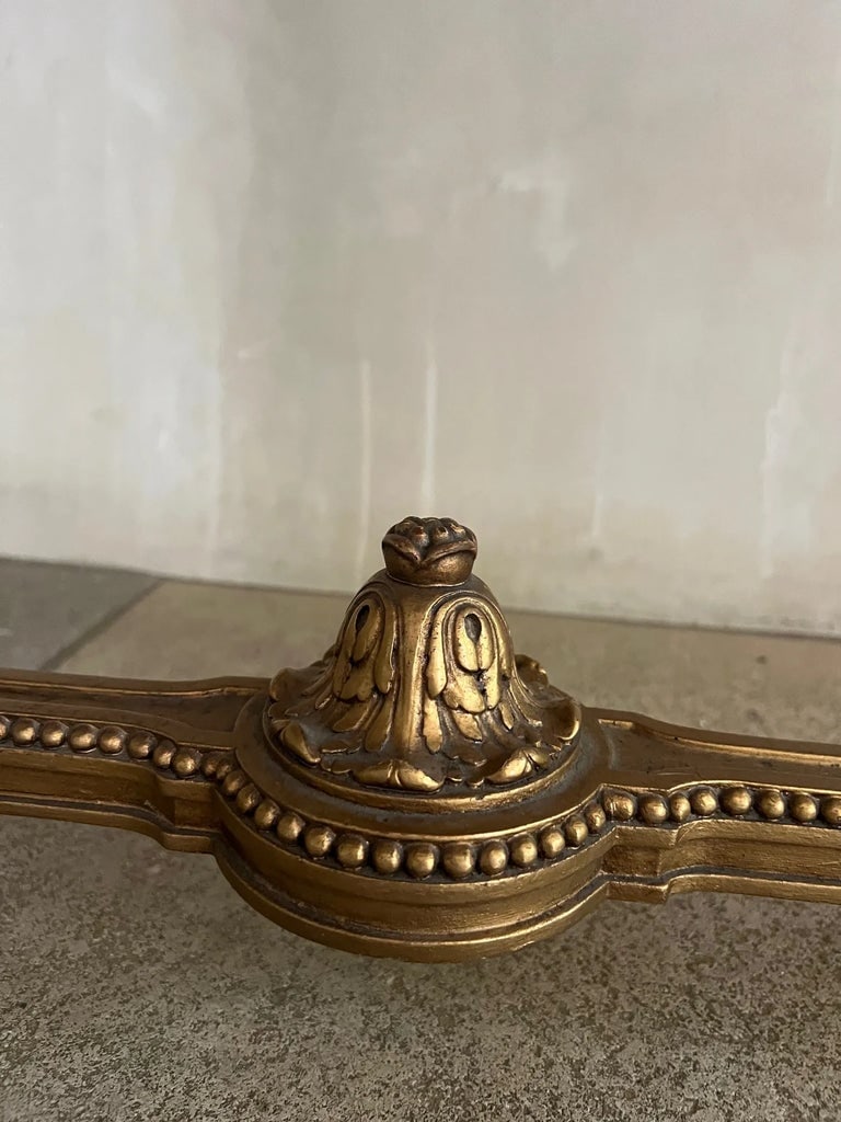 French 19th Century Marble Top Giltwood Table - 12