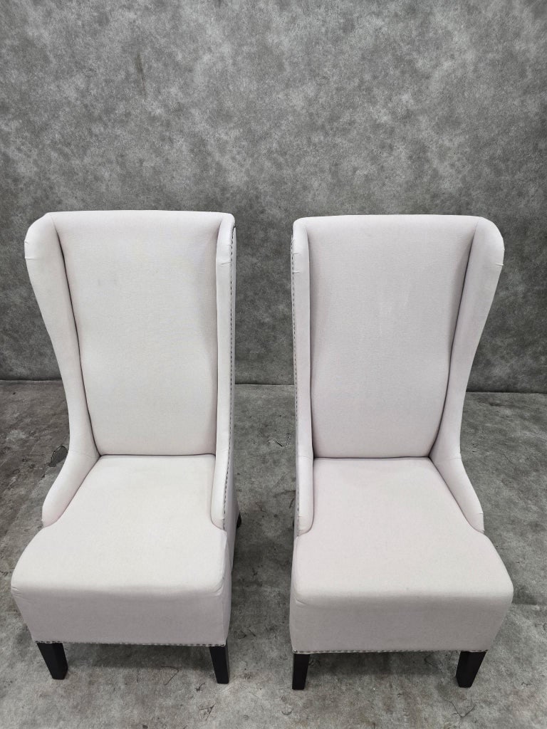 Contemporary High Back Dining Chairs - Pair - 8
