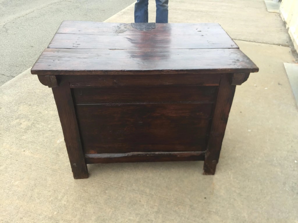 Antique Asian Storage Table or Bin Elmwood - 7