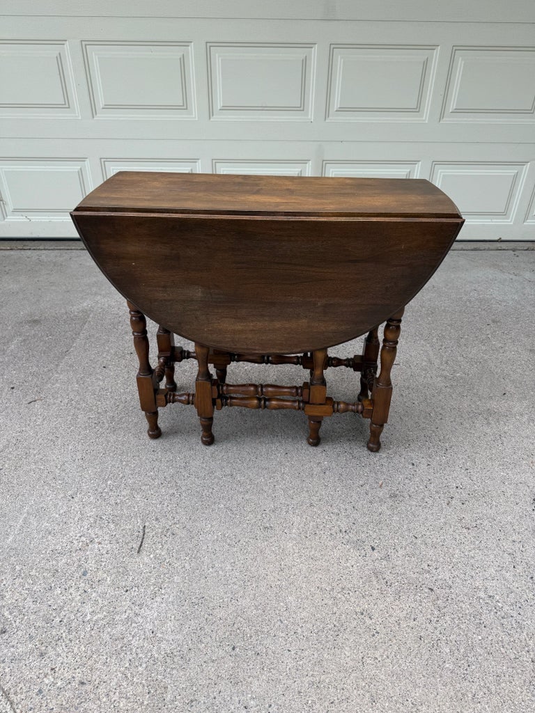 Antique Gate Leg Drop Leaf Table - 2