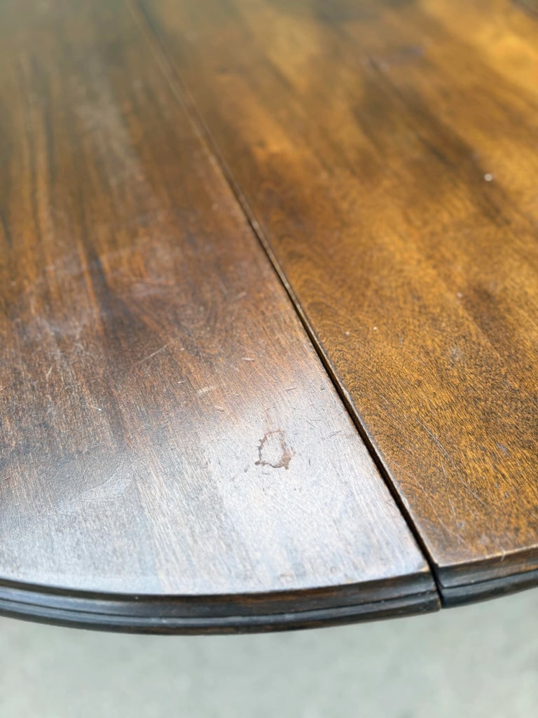 Antique Gate Leg Drop Leaf Table - 7