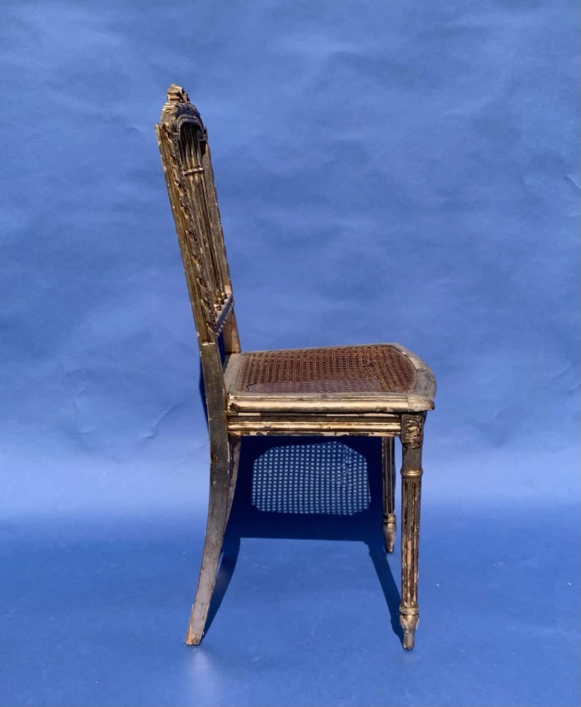Late 19th Century Antique Gold Leaf French Chair - 3