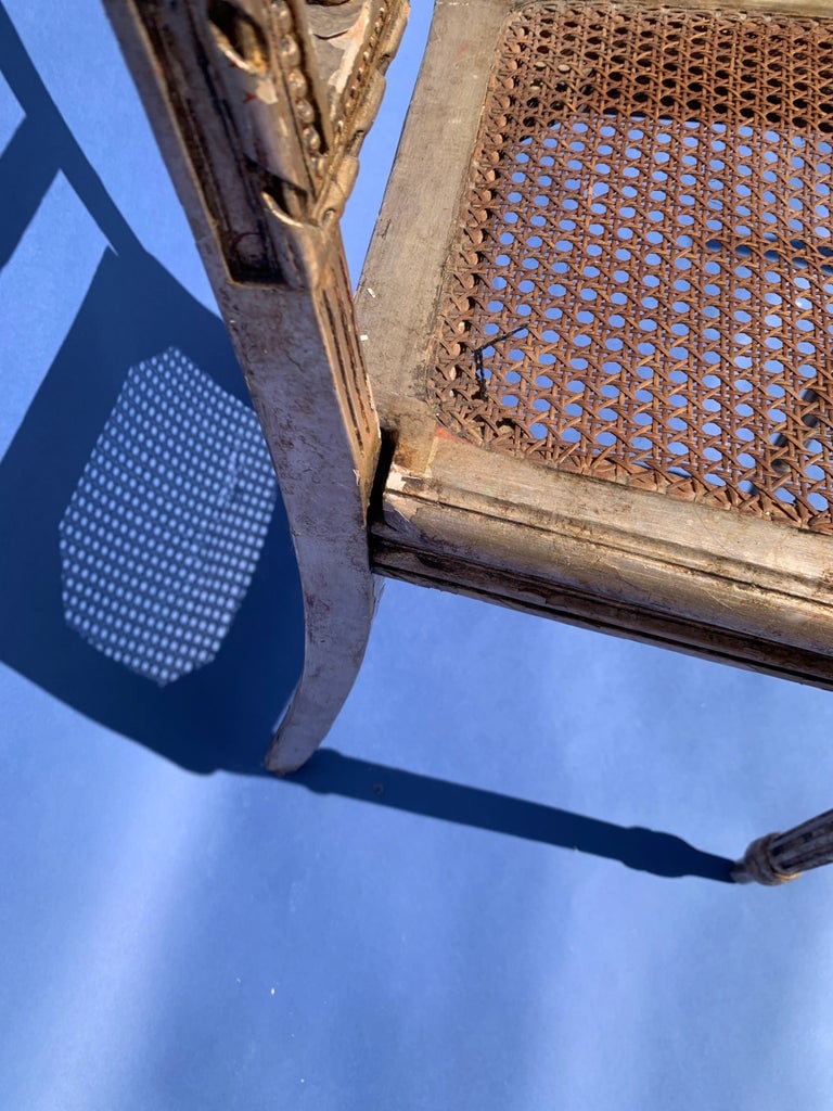 Late 19th Century Antique Gold Leaf French Chair - 7