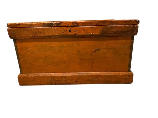 Antique Solid Wood Trunk - Blanket Chest - 2