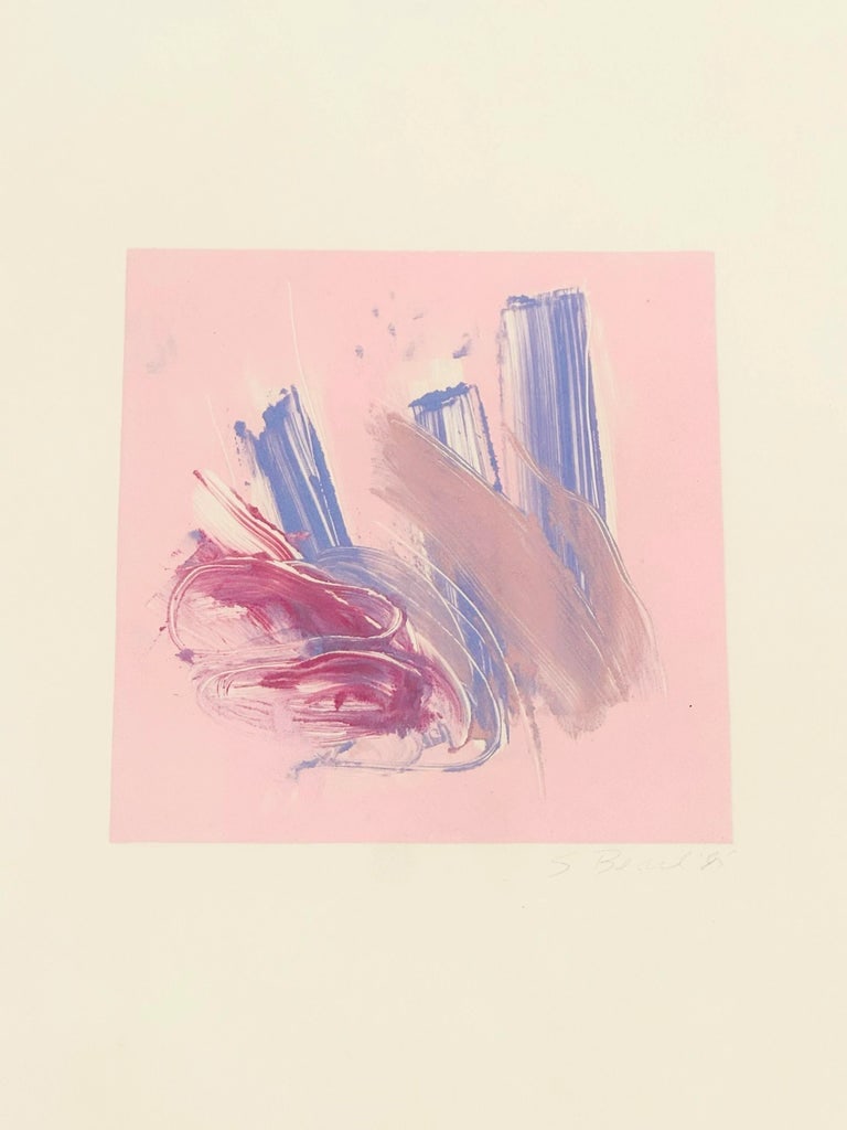 Sandra Beard "Untitled" 1995 Monotype Print - Framed Abstract Contemporary Art - 2
