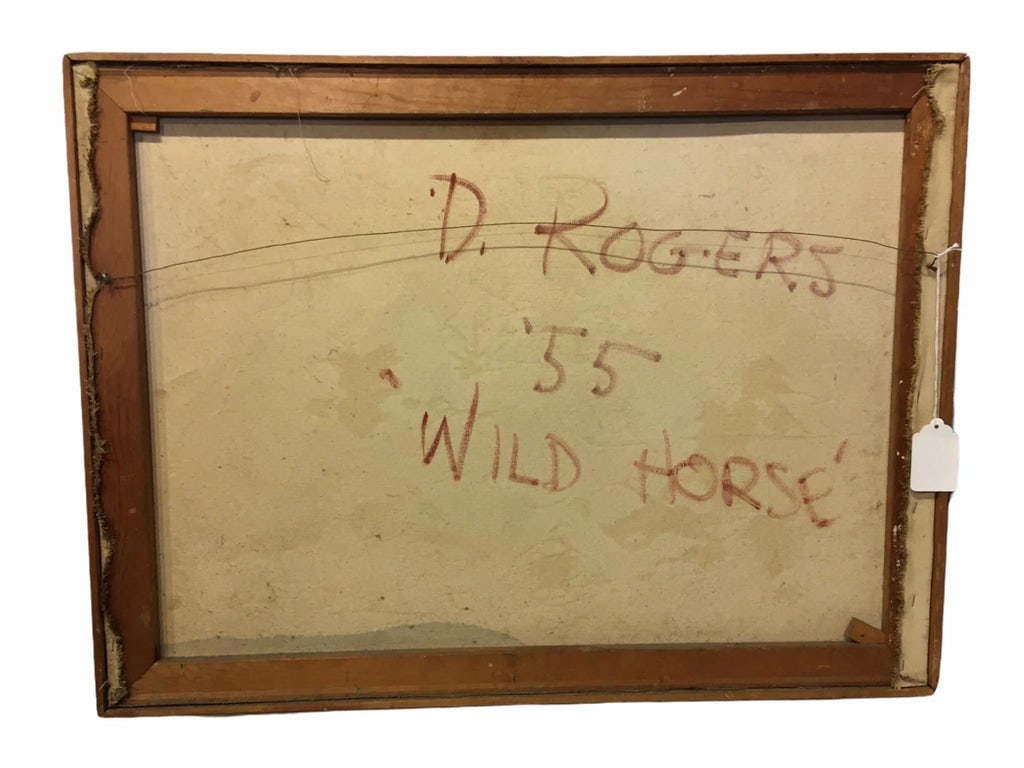Vintage Mid-Century Oil Painting on Canvas by D. Rogers - 7