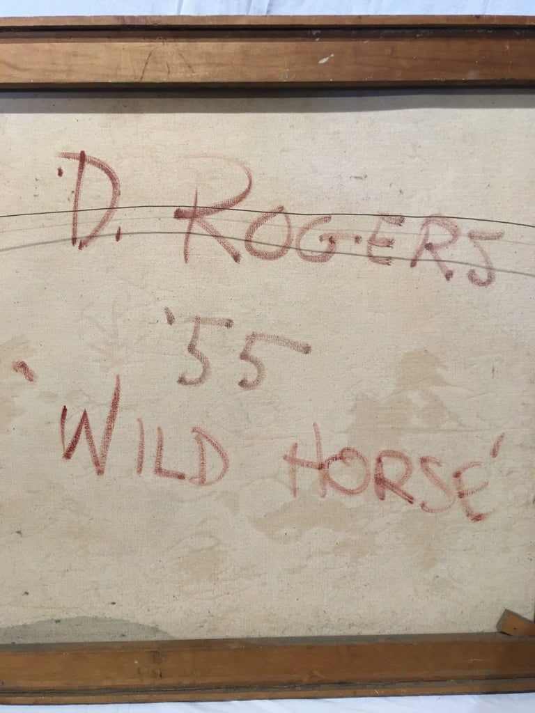 Vintage Mid-Century Oil Painting on Canvas by D. Rogers - 8