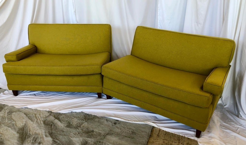 1950's Chartreuse Sectional Sofa - 2