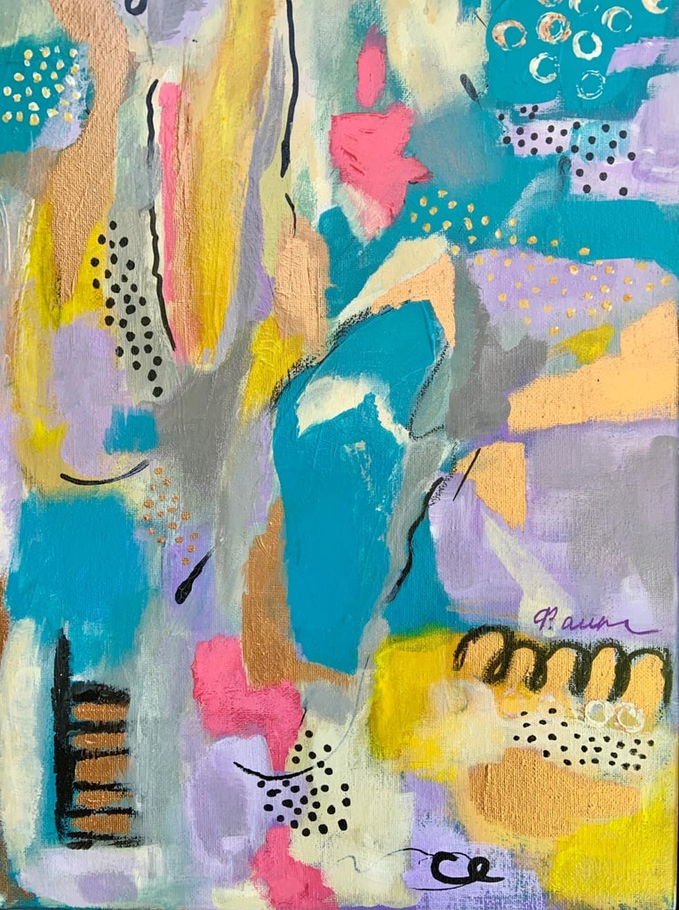 Contemporary Abstract Original Mixed Media Painting - 7