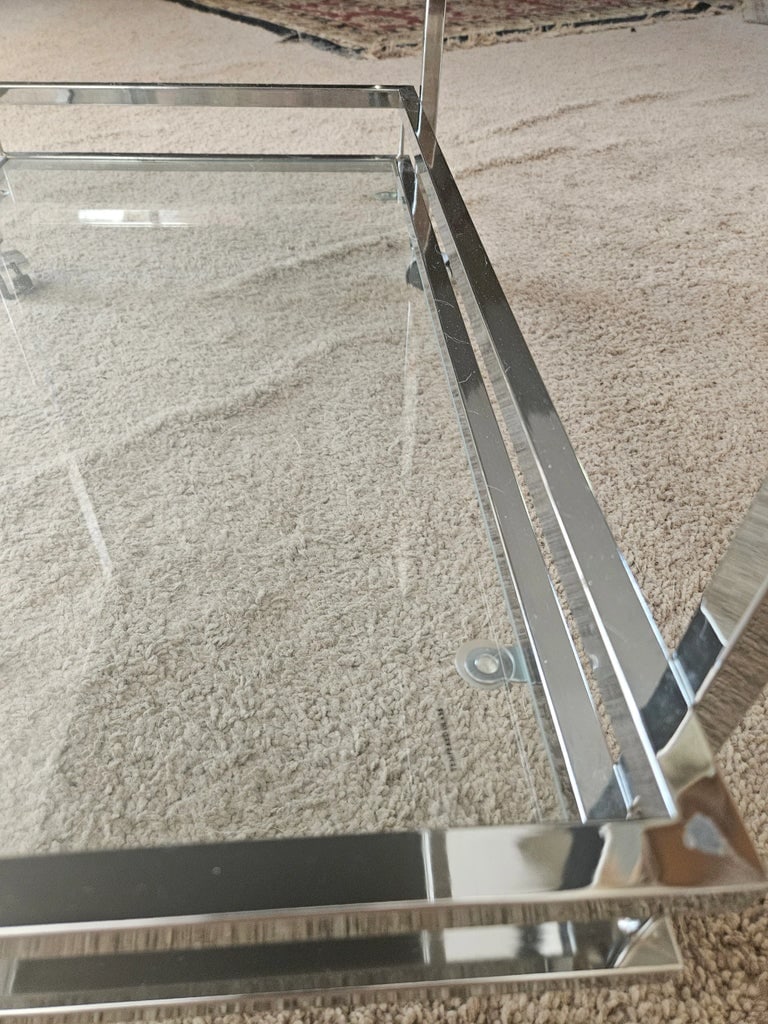 Vintage Chrome Bar Cart - 5