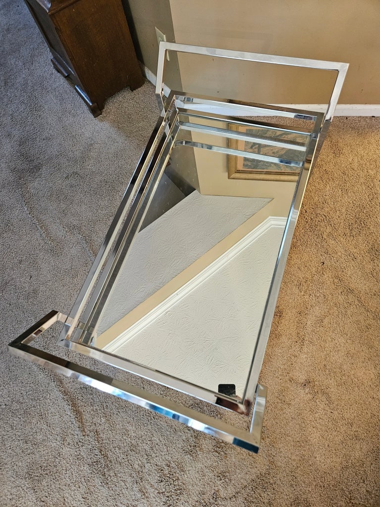 Vintage Chrome Bar Cart - 6