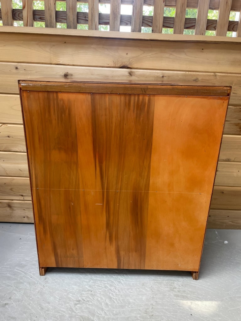 Mid-Century Modern Walnut Record Cabinet / Portable Bookshelf - 7