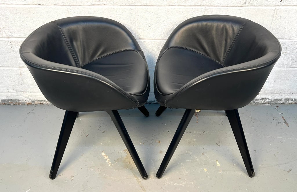 Mid 20th Century Leather Tub Chairs by Tom Dixon - 3
