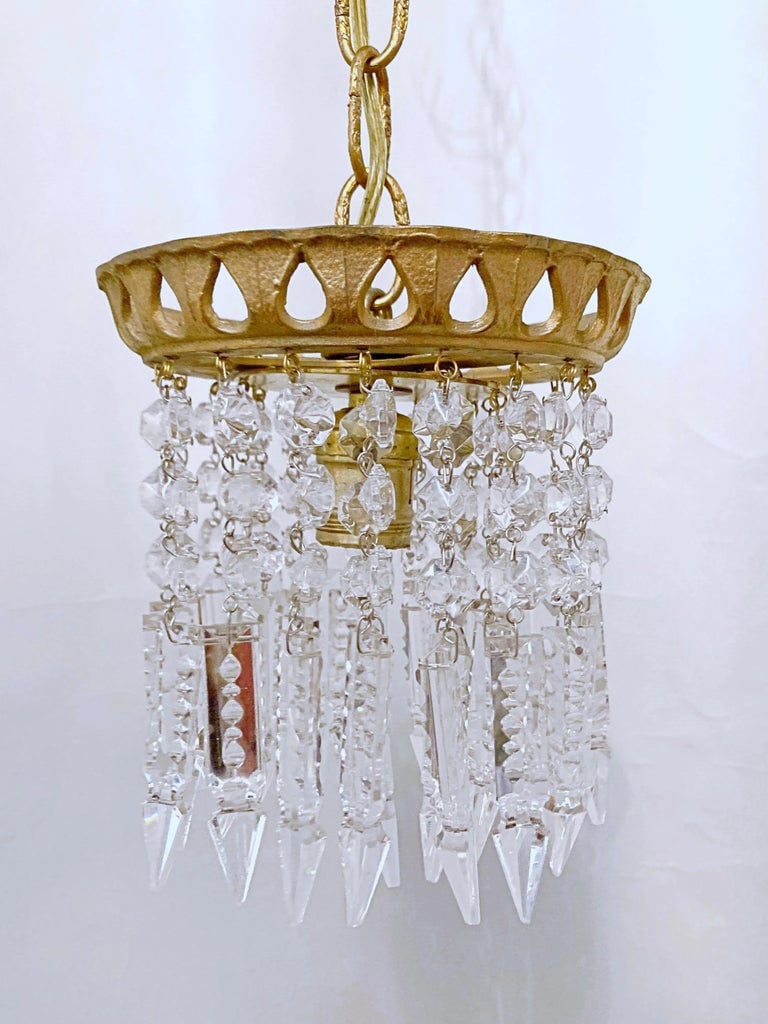 Early 20th Century Italian Brass Upside Down Layered Cake Chandelier - 2