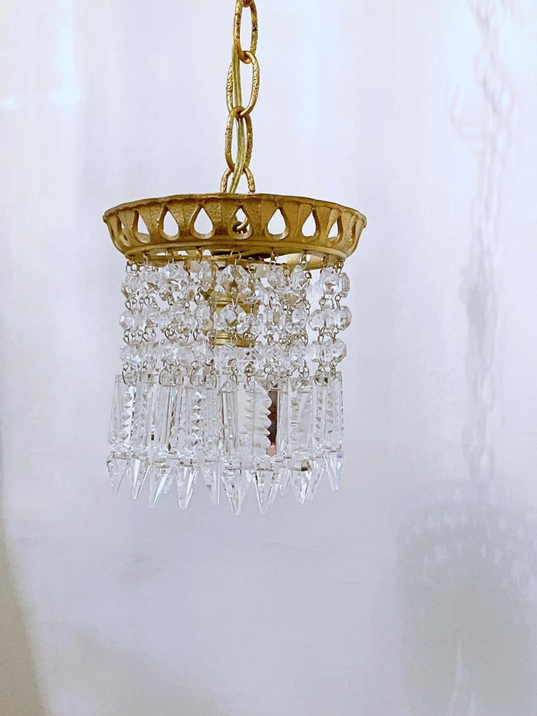 Early 20th Century Italian Brass Upside Down Layered Cake Chandelier - 6