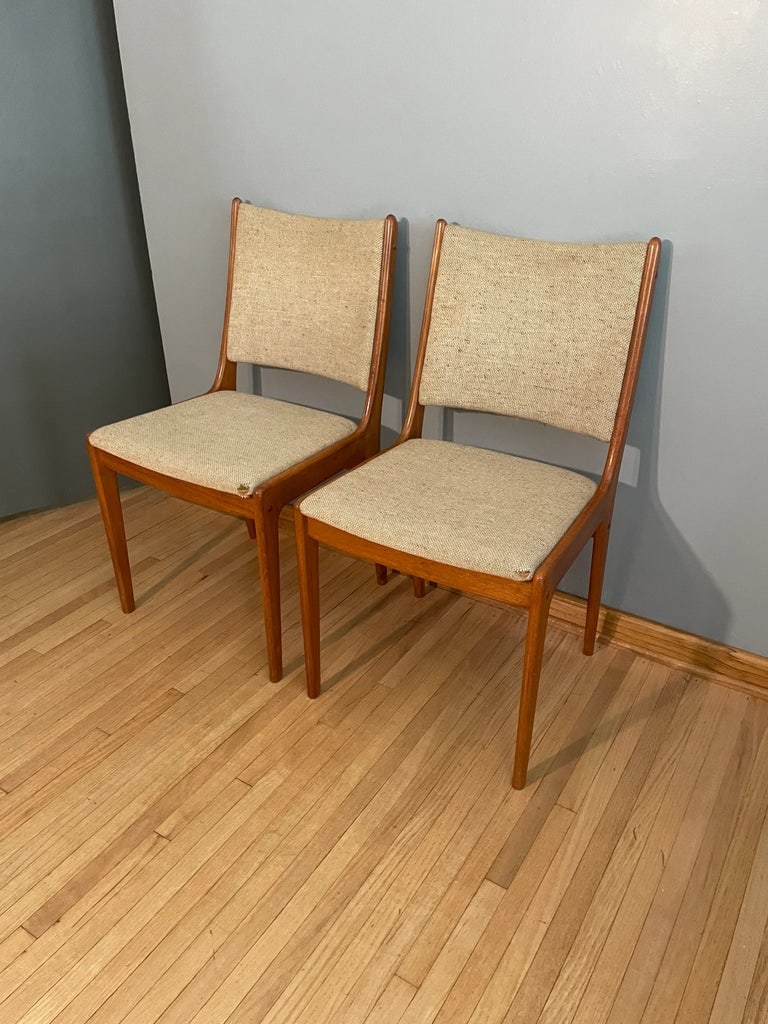 1960s Teak D-Scan Dining Chairs Denmark - Set of 2 - 3
